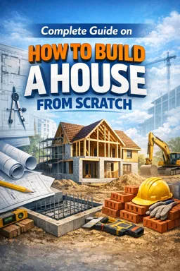 Free Ebook cover Complete guide on how to build a House from Scratch
