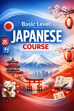 Free Ebook cover Basic level Japanese course