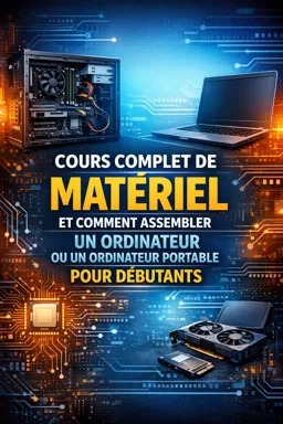 Couverture de livre électronique gratuite Cours complet de matériel et comment assembler un ordinateur ou un ordinateur portable pour débutants