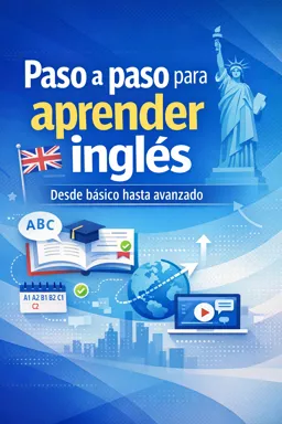 Portada de libro electrónico gratuitaPaso a paso para aprender inglés, desde básico hasta avanzado