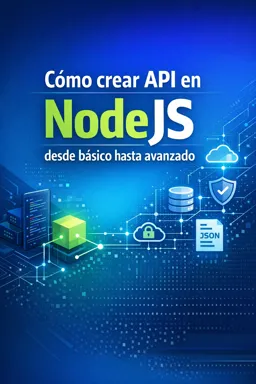 Portada de libro electrónico gratuitaCómo crear API en NodeJS desde básico hasta avanzado