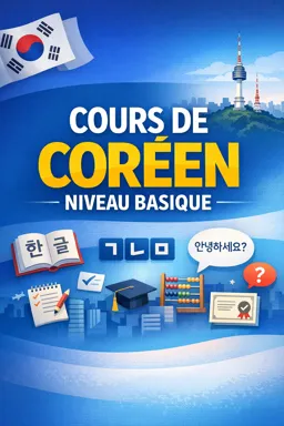 Couverture de livre électronique gratuite Cours de Coréen niveau basique