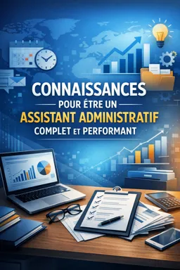 Couverture de livre électronique gratuite Connaissances pour être un assistant administratif complet et performant