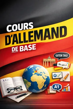 Couverture de livre électronique gratuite Cours d'allemand de base