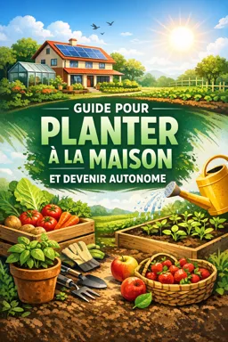 Couverture de livre électronique gratuite Guide pour planter à la maison et devenir autonome