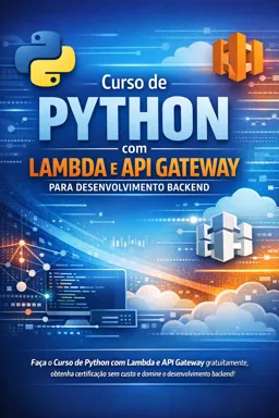 Capa do Ebook gratuito Curso de Python com Lambda e API Gateway para desenvolvimento backend
