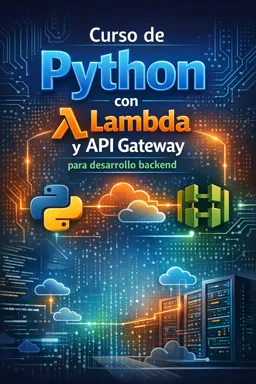 Portada de libro electrónico gratuitaCurso de Python con Lambda y API Gateway para desarrollo backend