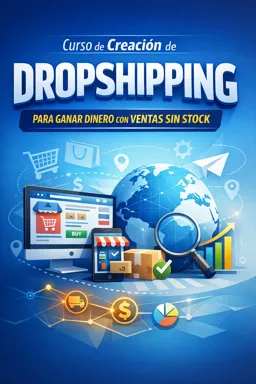 Portada de libro electrónico gratuitaCurso de Creación de Dropshipping para ganar dinero con ventas sin stock