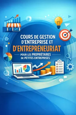 Couverture de livre électronique gratuite Cours de gestion d'entreprise et d'entrepreneuriat pour les propriétaires de petites entreprises