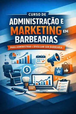 Capa do Ebook gratuito Curso de Administração e Marketing em Barbearias para administrar e divulgar sua barbearia