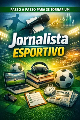 Capa do Ebook gratuito Passo a passo para se tornar um Jornalista Esportivo