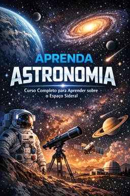 Capa do Ebook gratuito Aprenda Astronomia, curso completo para aprender sobre o espaço sideral