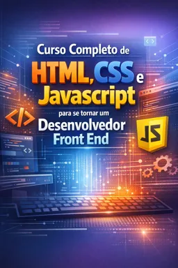 Capa do Ebook gratuito Curso completo de HTML, CSS e Javascript para se tornar um Desenvolvedor Front End
