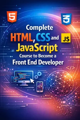 Free Ebook cover Complete HTML, CSS and Javascript course to become a Front End Developer