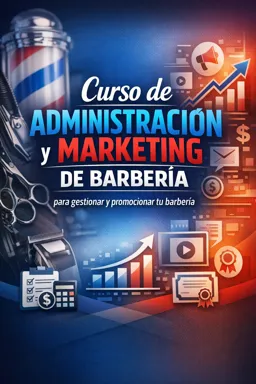 Portada de libro electrónico gratuitaCurso de Administración y Marketing de Barbería para gestionar y promocionar tu barbería