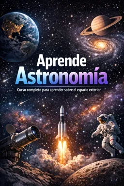 Portada de libro electrónico gratuitaAprende Astronomía, curso completo para aprender sobre el espacio exterior