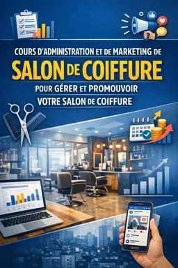 Couverture de livre électronique gratuite Cours d'administration et de marketing de salon de coiffure pour gérer et promouvoir votre salon de coiffure