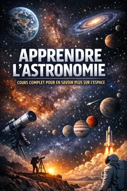 Couverture de livre électronique gratuite Apprendre l'astronomie, cours complet pour en savoir plus sur l'espace