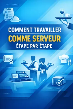 Couverture de livre électronique gratuite Comment travailler comme serveur étape par étape
