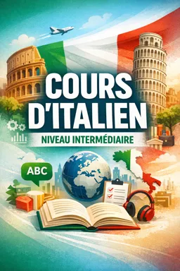 Couverture de livre électronique gratuite Cours d'italien niveau intermédiaire