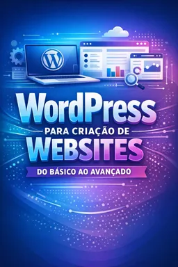 Capa do Ebook gratuito Wordpress para criação de websites do básico ao avançado