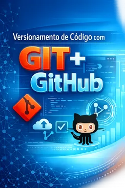 Capa do Ebook gratuito Versionamento de código com GIT + GitHub