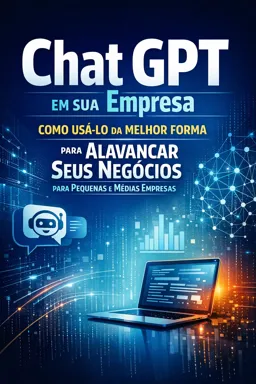 Capa do Ebook gratuito Chat GPT em sua Empresa, como usar-lo da melhor forma para alavancar seus negócios para pequenas e médias empresas