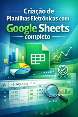 Capa do Ebook gratuito Criação de Planilhas Eletrônicas com Google Sheets completo