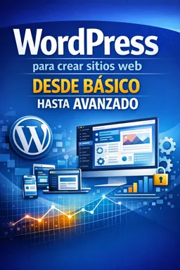 Portada de libro electrónico gratuitaWordpress para crear sitios web desde básico hasta avanzado