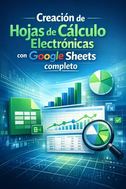 Portada de libro electrónico gratuitaCreación de Hojas de Cálculo Electrónicas con Google Sheets completo