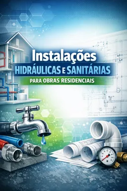 Capa do Ebook gratuito Instalações Hidráulicas e Sanitárias para Obras Residenciais