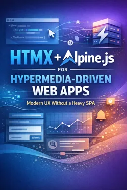 Free Ebook cover HTMX + Alpine.js for Hypermedia-Driven Web Apps: Modern UX Without a Heavy SPA