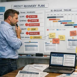 Free Ebook cover Project Rescue Playbook: Turning Around Troubled Projects with Rapid Diagnostics and Recovery Plans