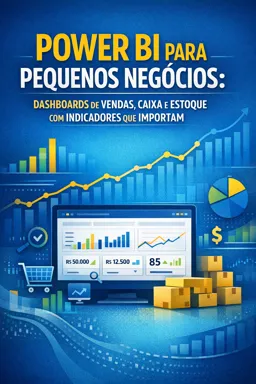 Capa do Ebook gratuito Power BI para Pequenos Negócios: Dashboards de Vendas, Caixa e Estoque com Indicadores que Importam