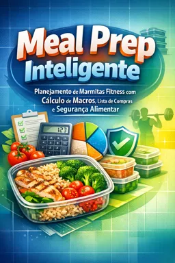 Capa do Ebook gratuito Meal Prep Inteligente: Planejamento de Marmitas Fitness com Cálculo de Macros, Lista de Compras e Segurança Alimentar