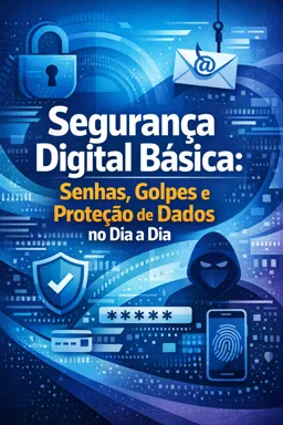 Capa do Ebook gratuito Segurança Digital Básica: Senhas, Golpes e Proteção de Dados no Dia a Dia