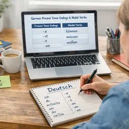 Free Ebook cover German Verbs Starter Pack: Present Tense, Modal Verbs, and Separable Verbs