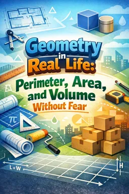 Free Ebook cover Geometry in Real Life: Perimeter, Area, and Volume Without Fear