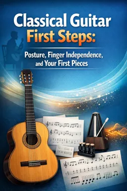 Free Ebook cover Classical Guitar First Steps: Posture, Finger Independence, and Your First Pieces