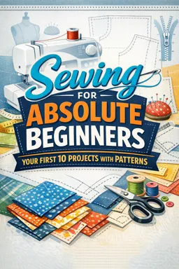 Free Ebook cover Sewing for Absolute Beginners: Your First 10 Projects with Patterns