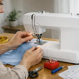 Free Ebook cover Sewing for Absolute Beginners: Your First 10 Projects with Patterns