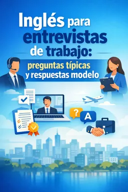 Portada de libro electrónico gratuitaInglés para entrevistas de trabajo: preguntas típicas y respuestas modelo