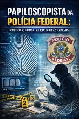 Capa do Ebook gratuito Papiloscopista da Polícia Federal: Identificação Humana e Ciências Forenses na Prática