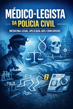 Capa do Ebook gratuito Médico-Legista da Polícia Civil: Medicina Legal Aplicada aos Concursos