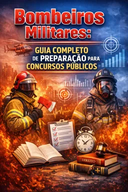 Capa do Ebook gratuito Bombeiros Militares: Guia Completo de Preparação para Concursos Públicos