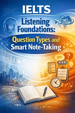 Free Ebook cover IELTS Listening Foundations: Question Types and Smart Note-Taking