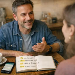 Free Ebook cover French Conversation Blueprints: Natural Mini-Dialogues for Daily Life (A2–B1)