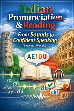 Free Ebook cover Italian Pronunciation & Reading: From Sounds to Confident Speaking (Beginner-Friendly)