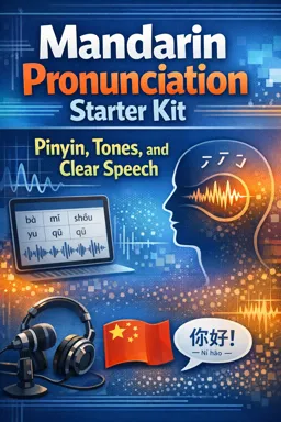 Free Ebook cover Mandarin Pronunciation Starter Kit: Pinyin, Tones, and Clear Speech