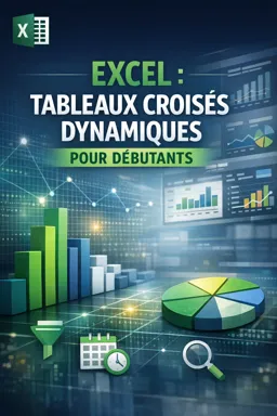 Couverture de livre électronique gratuite Excel : tableaux croisés dynamiques pour débutants